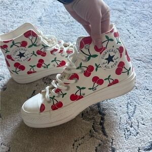 Converse Cherry Print High-Top Sneakers
